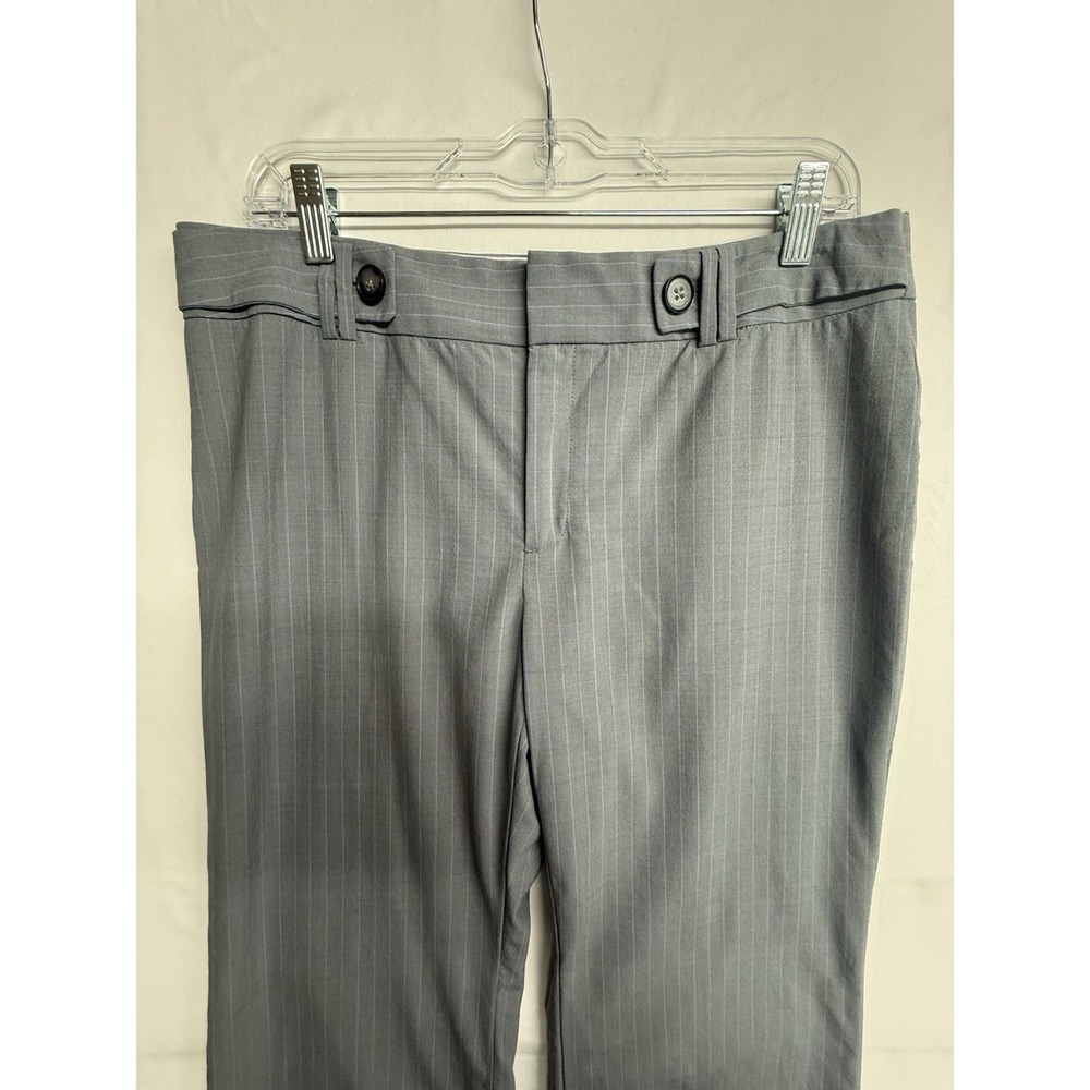 Banana Republic Jackson Fit Wool Pants 12P Gray Pinstripe Career 33x29 - Picture 5 of 16